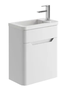 Cubico Eclipse 450 Wall Hung Cloakroom Vanity Unit Matt White