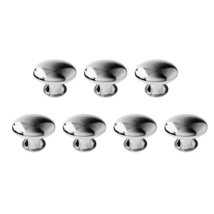 Cubico Haworth Pack Of 6 Knob Handles- Chrome