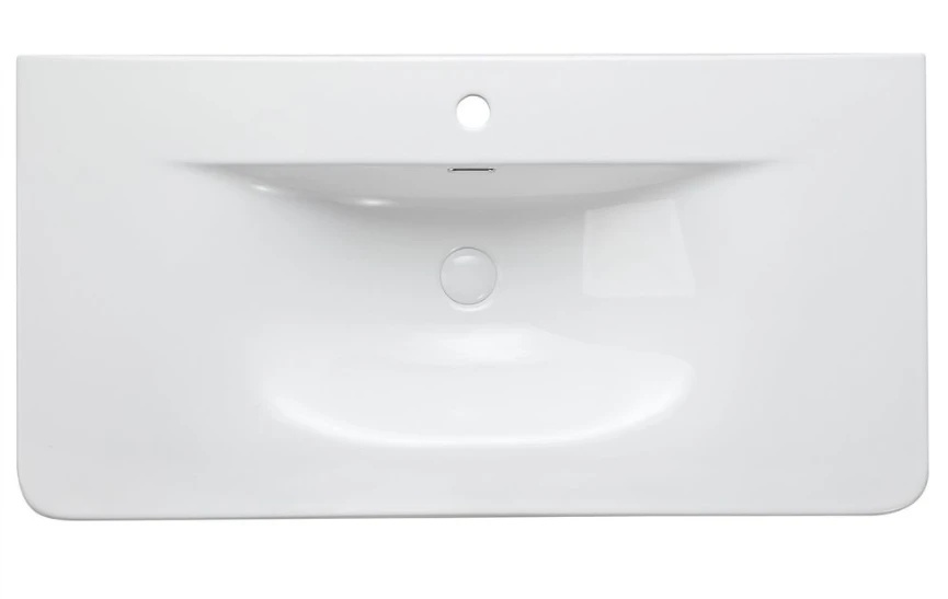 Cubico Wave 800mm Ceramic Basin Inc. Bottle Trap