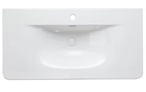 Cubico Wave 800mm Ceramic Basin Inc. Bottle Trap