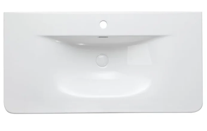 Cubico Wave 800mm Ceramic Basin Inc. Bottle Trap product image - Image 1