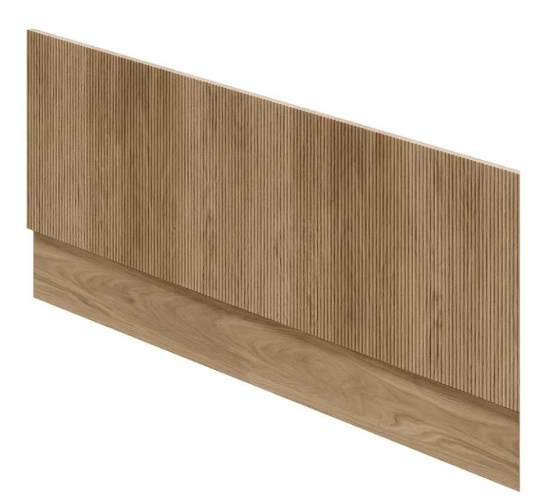 Cubico Wave Ribbed 1800mm Front Panel Natural Oak
