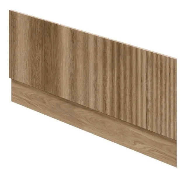 Cubico Wave Ribbed 1800mm Front Panel Natural Oak product image - Image 1