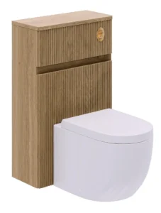 Cubico Wave Ribbed 500mm Wc Unit Natural Oak