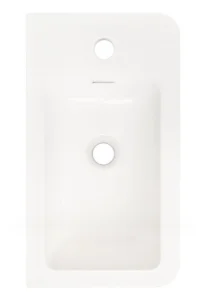 Cubico Eclipse 450mm Cloakroom Resin Basin White Inc. Bottle Trap