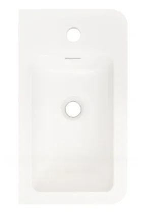 Cubico Eclipse 450mm Cloakroom Resin Basin White Inc. Bottle Trap product image - Image 1