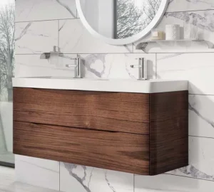 Cubico Envy 1200mm Wall Mounted Vanity Unit Rosewood