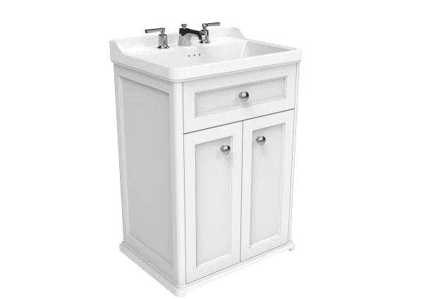 Saneux Sofia 60cm 2 Door Floor Standing Unit - Cotton White