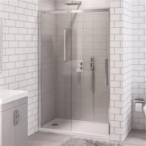 Eastbrook Corniche 2000x1000 8mm Semi-frameless Sliding Door Chrome