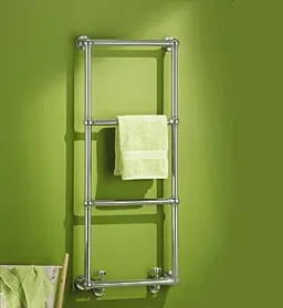 Vogue Ballerina WM - BR Towel Radiator Heating Only - Chrome 1275X525 detail view - Image 2