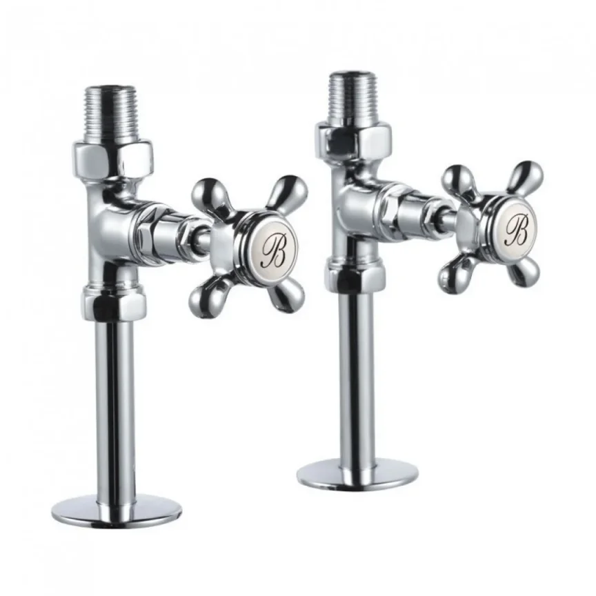 Burlington Burlington Chrome Straight Radiator Valves With Cross Heads (pair) - Medici Indices product image - Image 4