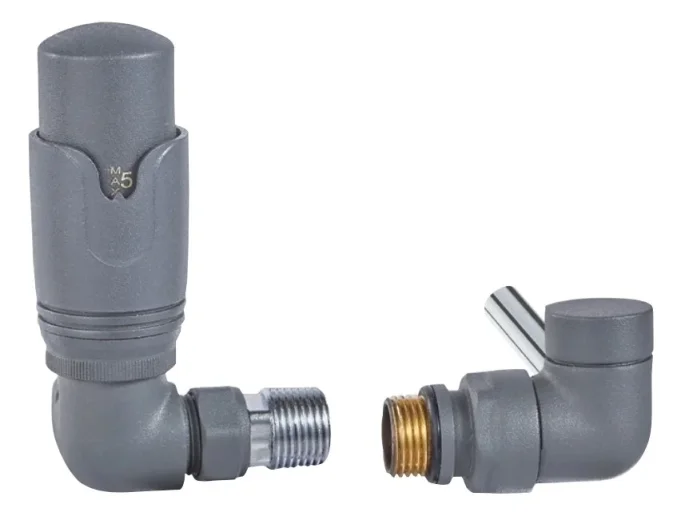 Phoenix Corner Thermostatic Radiator Valves Anthracite product image - Image 1