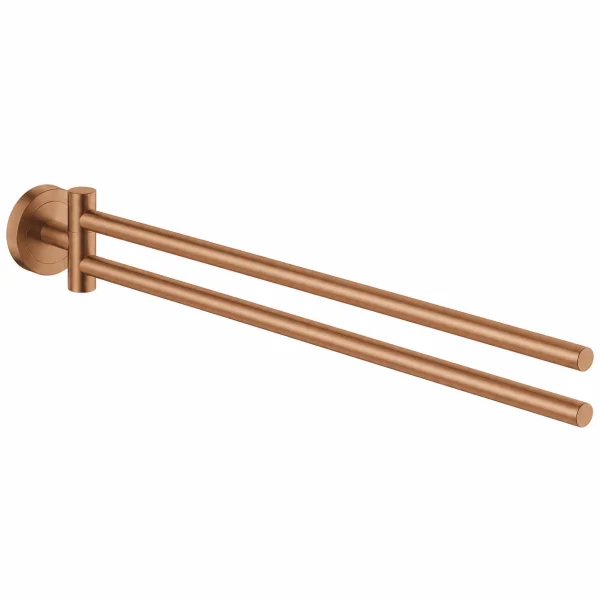 Grohe Essentials Double Towel Bar Brushed Warm Sunset