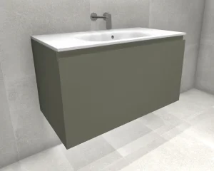 Faeber Mode 90 Basin Unit 1 Drawer Ral 7030 Stone Grey Matt