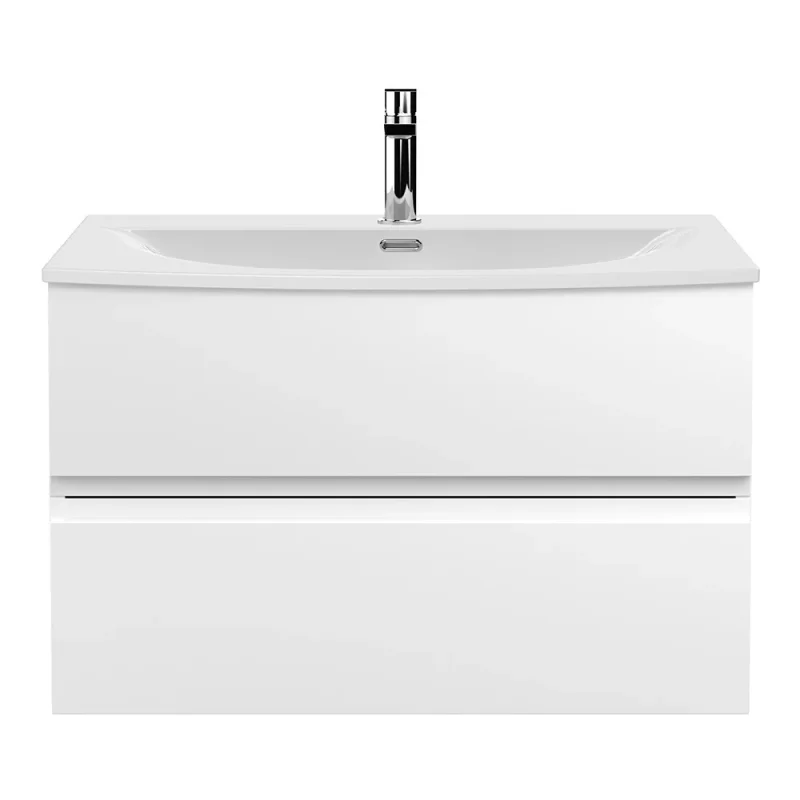 Hudson Reed 800 W/h 2-drawer Unit Satin White product image - Image 1