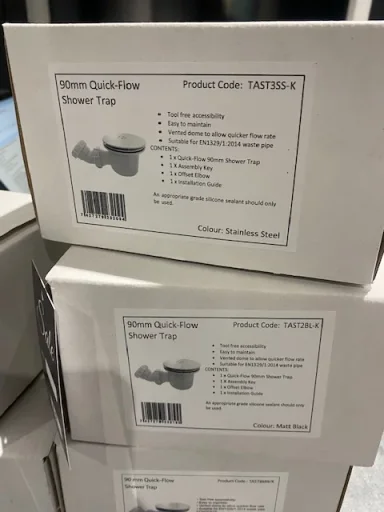 Bbtast3ss 90mm Fastflow Shower Tray Waste - Stainless Steel product image - Image 1