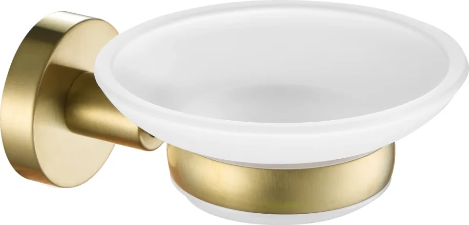 Just Taps Vos Soap Dish Brushed Brass product image - Image 1