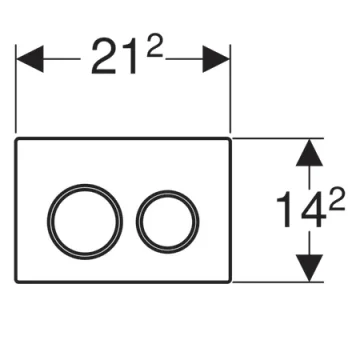 Geberit 115.085.kl.1 Flushplate Omega20 Dual Flush detail view - Image 2