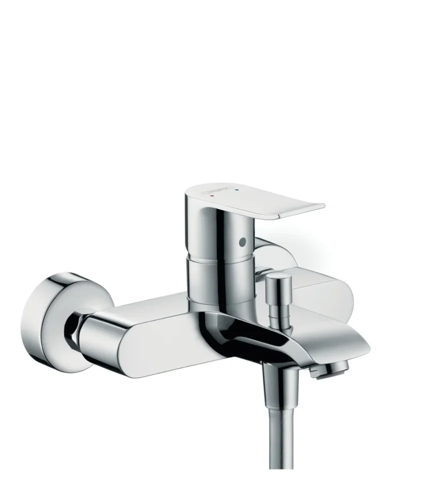 Hansgrohe Metris Bath Mixer Wall Mounted Chrome product image - Image 1