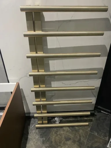 Ava Purity 1000 X 500mm Brushed Brass Pvd Stainless Steel Towel Rail - Ex Display product image - Image 1