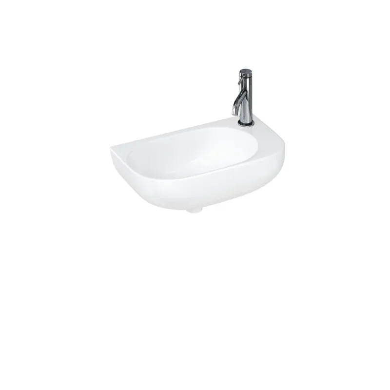 Britton Milan Washbasin 480mm Right Hand Gloss White product image - Image 1