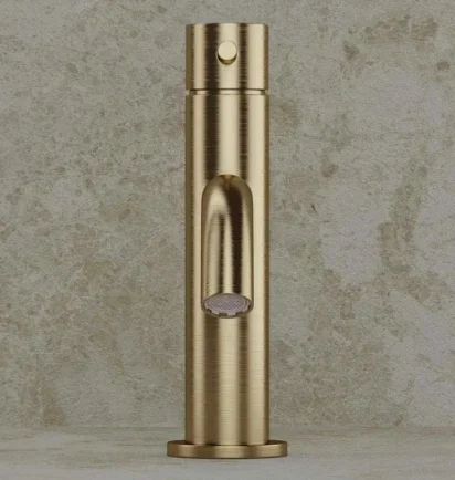 Crosswater Mpro Basin Monobloc No Waste Deck Mounted Brushed Brass detail view - Image 6