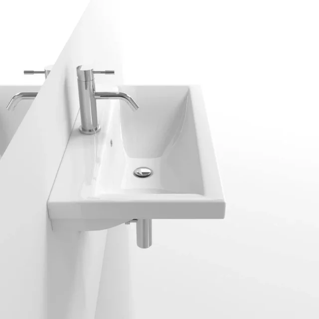 Faeber Barcelona 700m Wall Hung Basin 1 Tap Hole product image - Image 2
