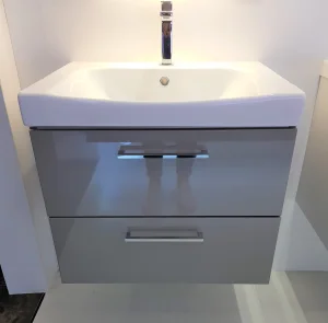 Faeber Venice 60cm Grey Stone Basin Vanity Unit