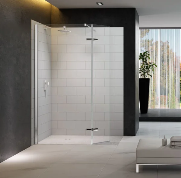 Merlyn 8 Series Showerwall With Hinged Swivel Panel 1250mm