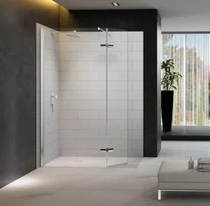 Merlyn 8 Series Showerwall With Hinged Swivel Panel 1250mm