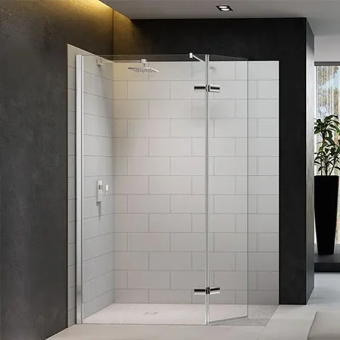 Merlyn 8 Series Showerwall With Hinged Swivel Panel 1250mm detail view - Image 4