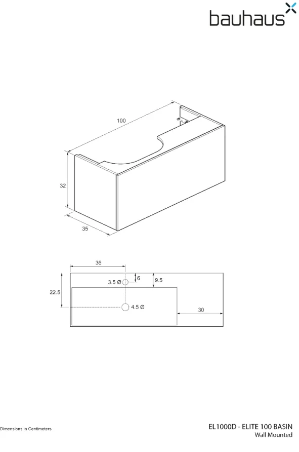 Crosswater Bauhaus Elite Drawer Vanity Unit 1000 x 350mm Anthracite product image - Image 2