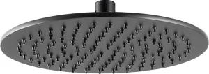 Just Taps Vos Round Shower Head 250mm Matt Black