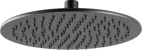 Just Taps Vos Round Shower Head 250mm Matt Black product image - Image 1