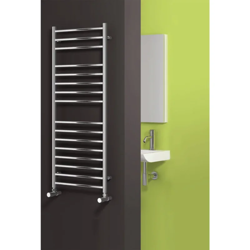 Reina Luna 600 X 1200 Flat Stainless Steel Towel Rail detail view - Image 4