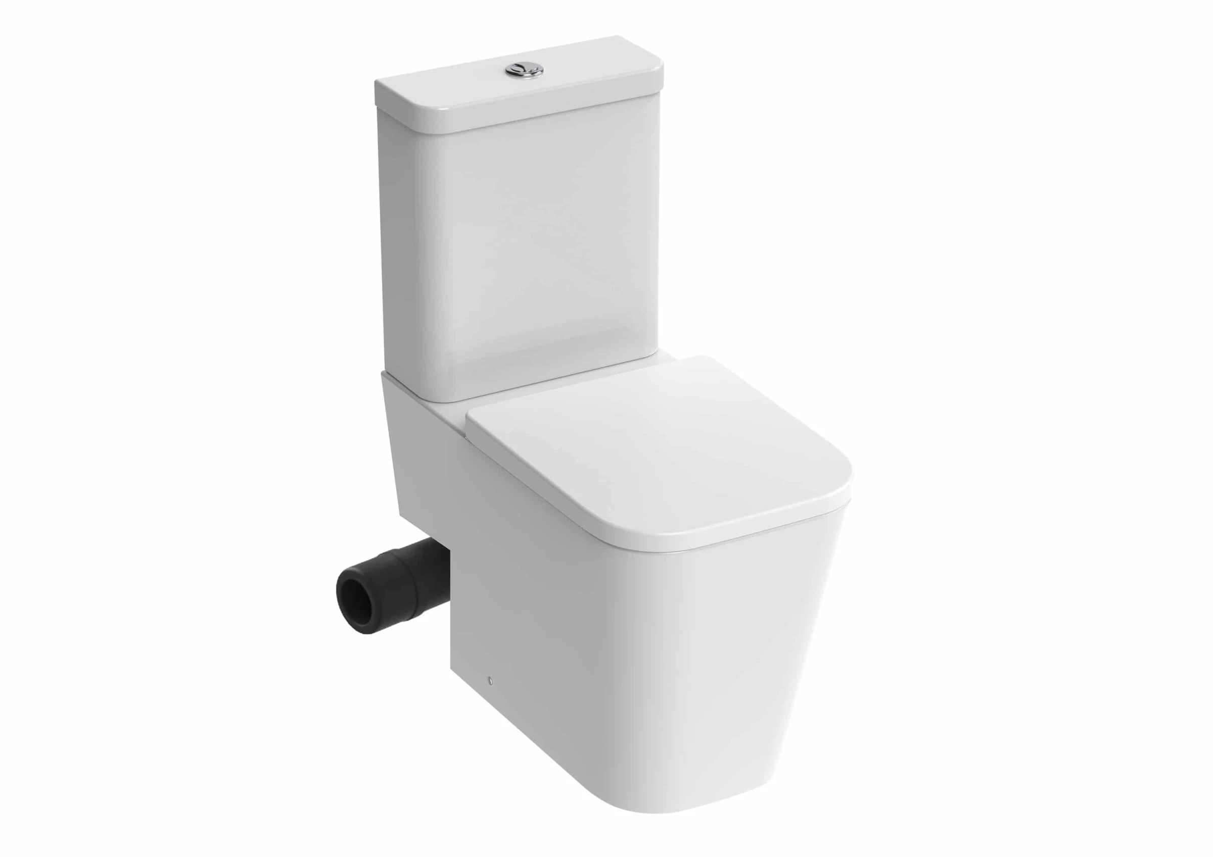 Saneux Matteo Close Coupled Left Hand Soil Exit Wc Pan - Rimless