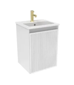 Saneux Monument 40cm 1 Door Wall Mounted Unit - Matte White product image - Image 1