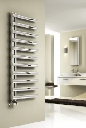 AVA Oval Polished Stainless Steel 1000x500mm Towel Rail detail view - Image 2