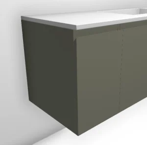 Faeber Mode 300mm 1 Drawer Side Vanity Unit Ral 7030 Stone Grey Matt