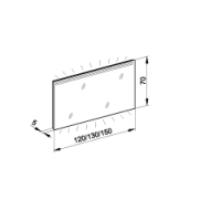 Schneider Illuminated Mirror Aranga Led Ara/sp 130/led, 4000k, White technical drawing - Image 2