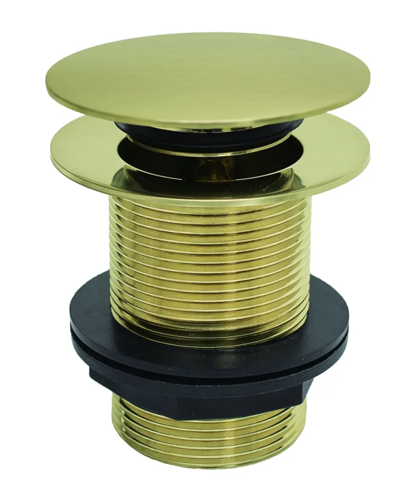 Bc Designs Push Down Bath Waste 60mm (unslotted) Brushed Gold product image - Image 1