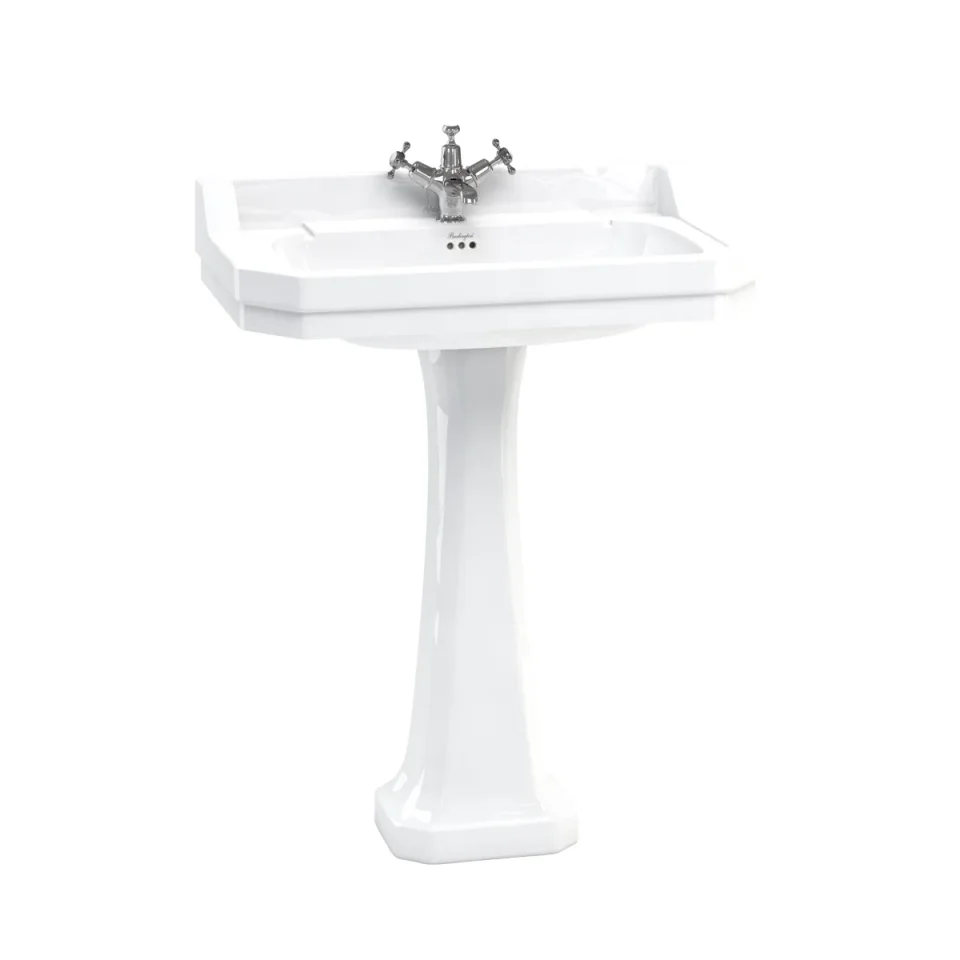Burlington Edwardian 800 1TH Basin and Standard Pedestal product image - Image 1