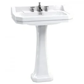 Burlington Edwardian 560 3TH Basin and Standard Pedestal product image - Image 1