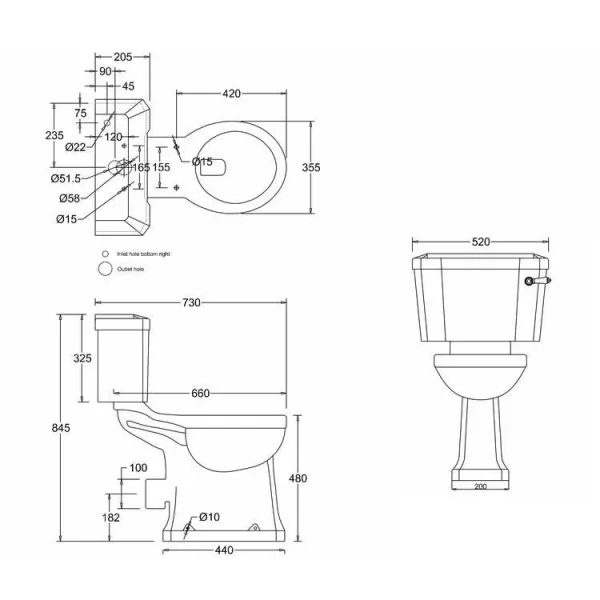 Burlington Regal Close Coupled Pan detail view - Image 3