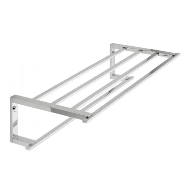 Vado Level Towel Shelf With Towel Rail 550mm (22") Chrome