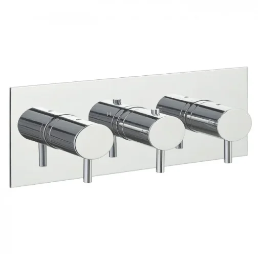 Just Taps Thermostatic Concealed 2 Outlet Shower Valve Horizontal Chrome product image - Image 1