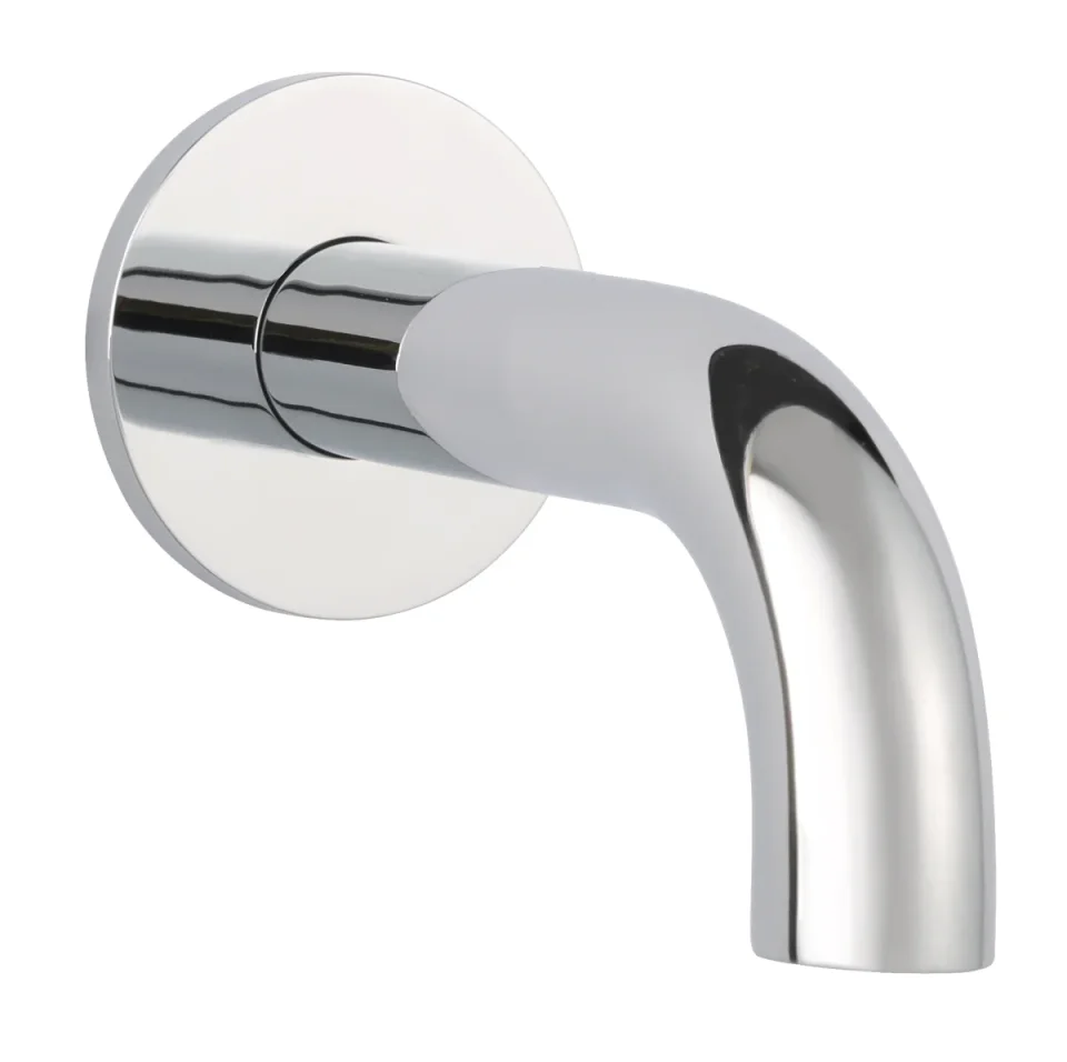 Just Taps Florence Basin Spout With Wall Flange 240mm Chrome product image - Image 1