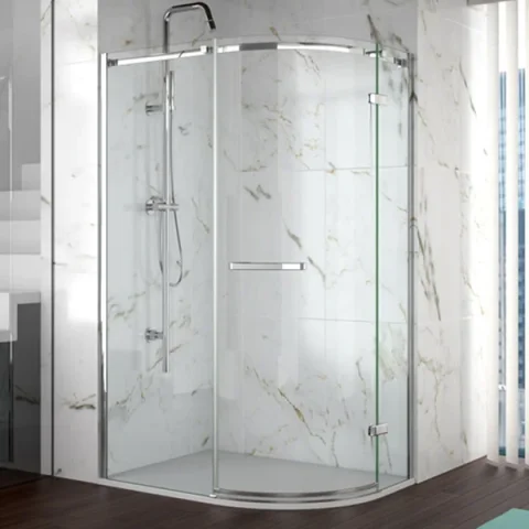 Merlyn 8 Series Frameless 1 Door Offset Quadrant 900 X 760mm detail view - Image 2