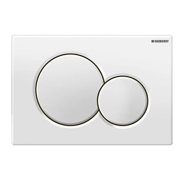 Geberit Sigma01 Round Flush Plate For Dual Flush - White