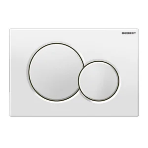 Geberit Sigma01 Round Flush Plate For Dual Flush - White